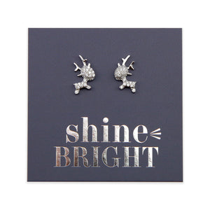 Sterling Silver Studs - Shine Bright - Reindeer Studs (9904-F)