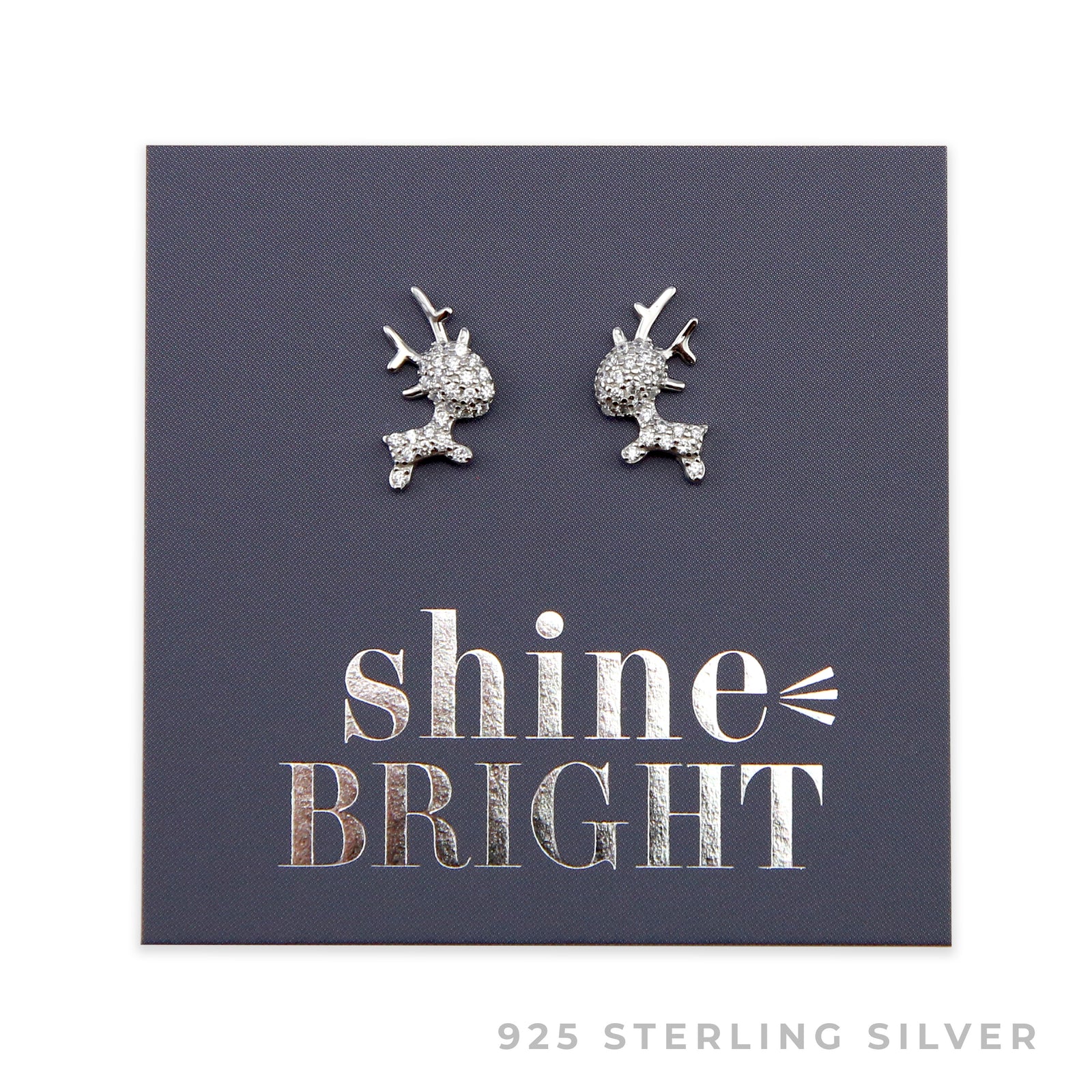Sterling Silver Studs - Shine Bright - Reindeer Studs (9904-F)