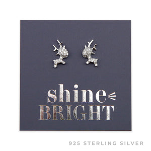 Sterling Silver Studs - Shine Bright - Reindeer Studs (9904-F)