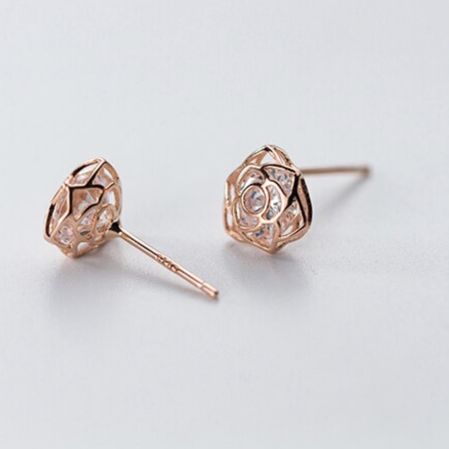 Mini Gem Stud Earrings in 18ct Rose Gold Vermeil on Sterling Silver and  Pink Tourmaline | Jewellery by Monica Vinader