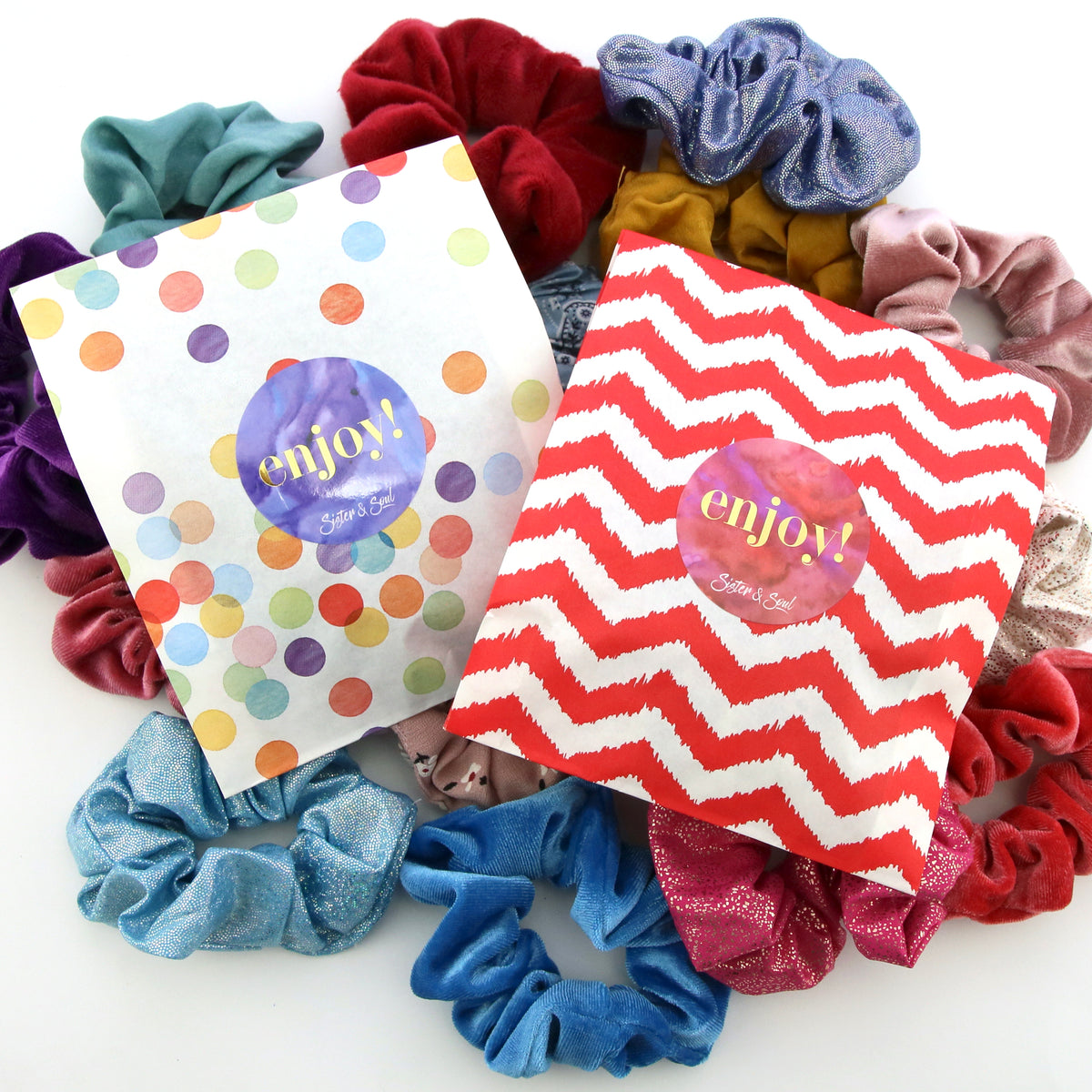 LUCKY DIP! - Gift Wrapped Scrunchies 2 Pack!! (LD4)