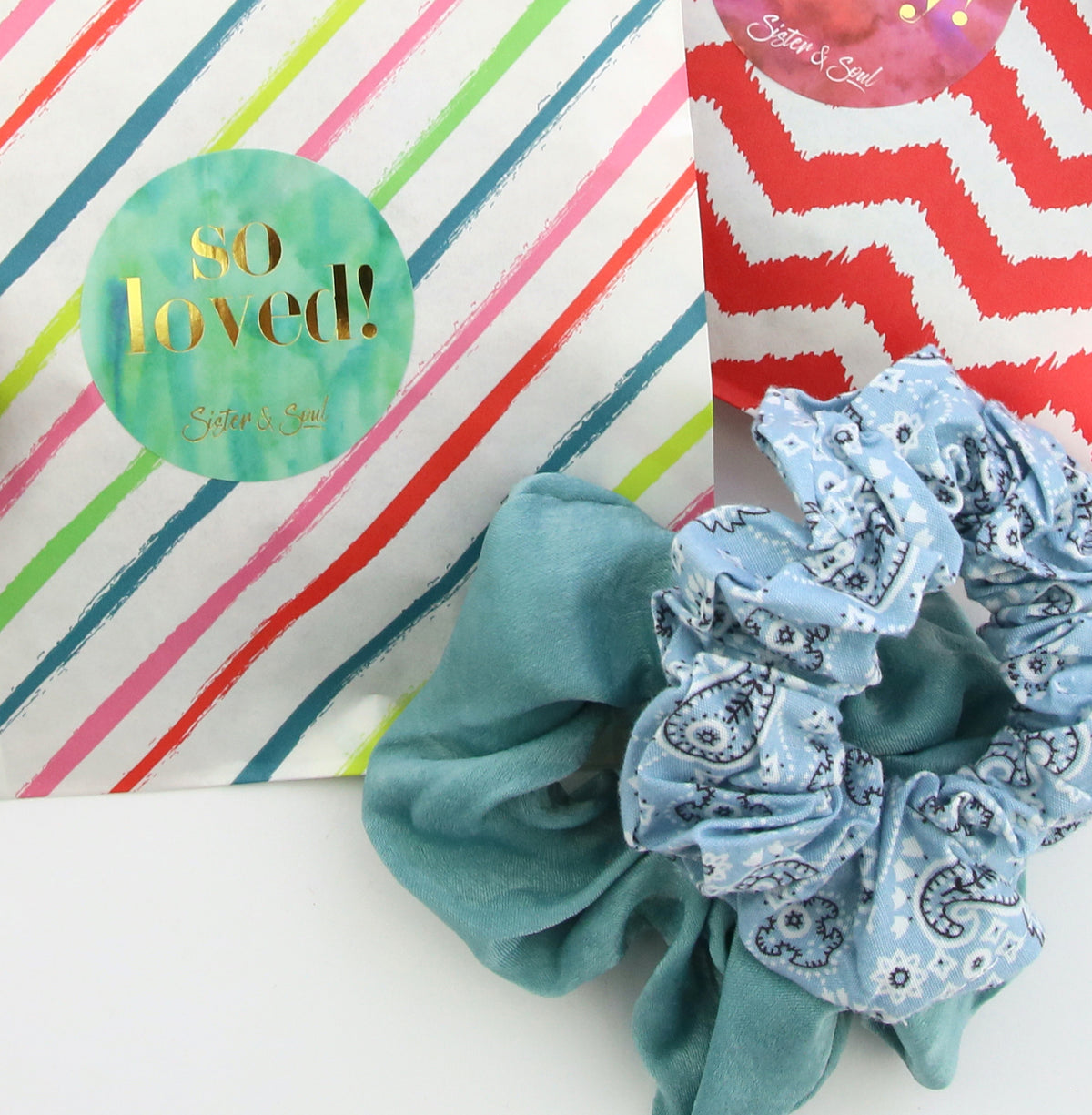 LUCKY DIP! - Gift Wrapped Scrunchies 2 Pack!! (LD4)