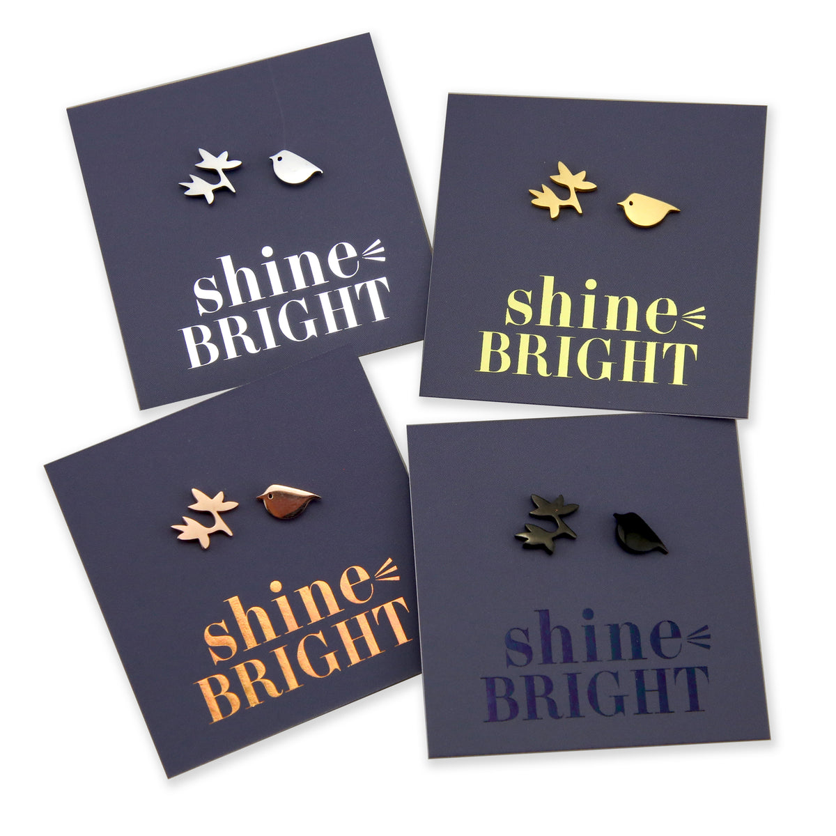Stainless Steel Earring Studs - Shine Bright - BIRD & BRANCH