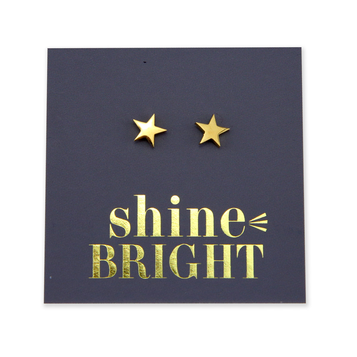 Stainless Steel Earring Studs - Shine Bright - STAR