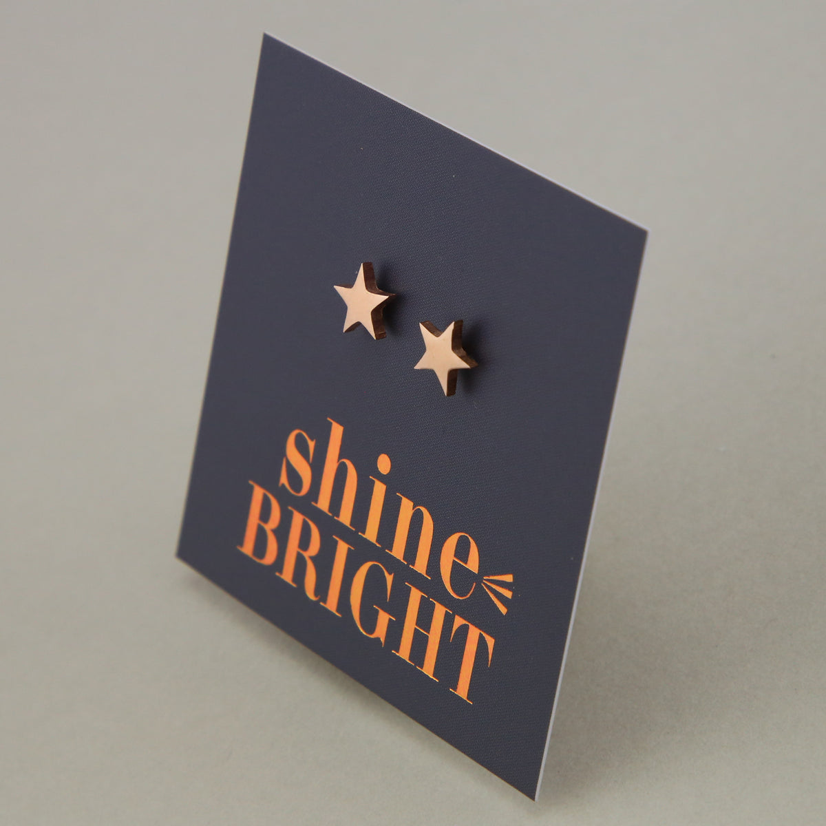Stainless Steel Earring Studs - Shine Bright - STAR