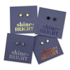 Stainless Steel Earring Studs - Shine Bright - STAR
