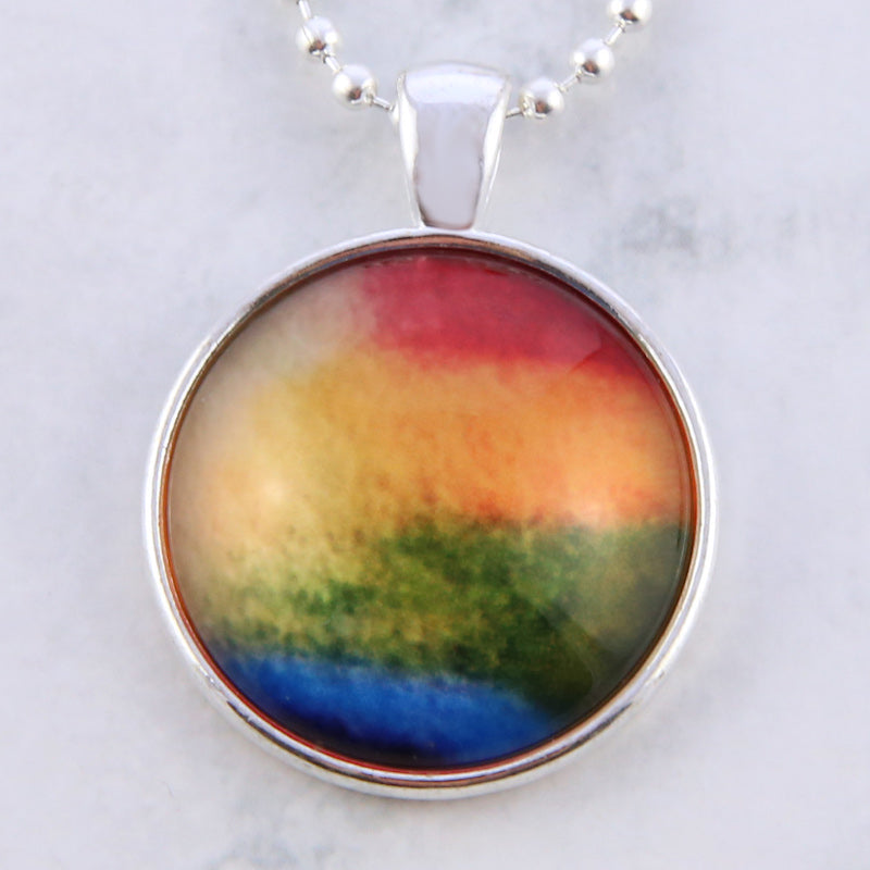 Ombre Wash Necklaces Bright Silver