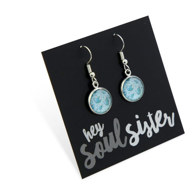 TEAL COLLECTION - Hey Soul Sister - Bright Silver Dangle Earrings - Tea Time (12315)