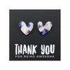 Thank You For Being Awesome - Resin Heart Studs - Monte Swirl (11315)