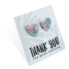 Thank You For Being Awesome - Resin Heart Studs - Twilight (11865)