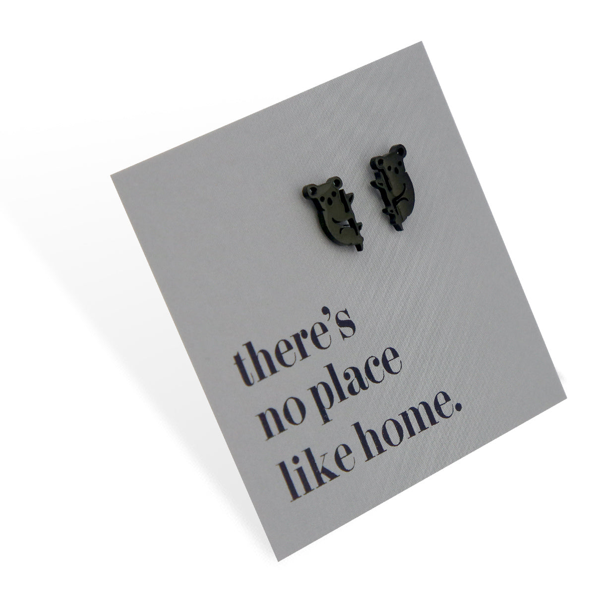 Stainless Steel Earring Studs No Place Like Home KOALAS gold, silver, rose gold, black