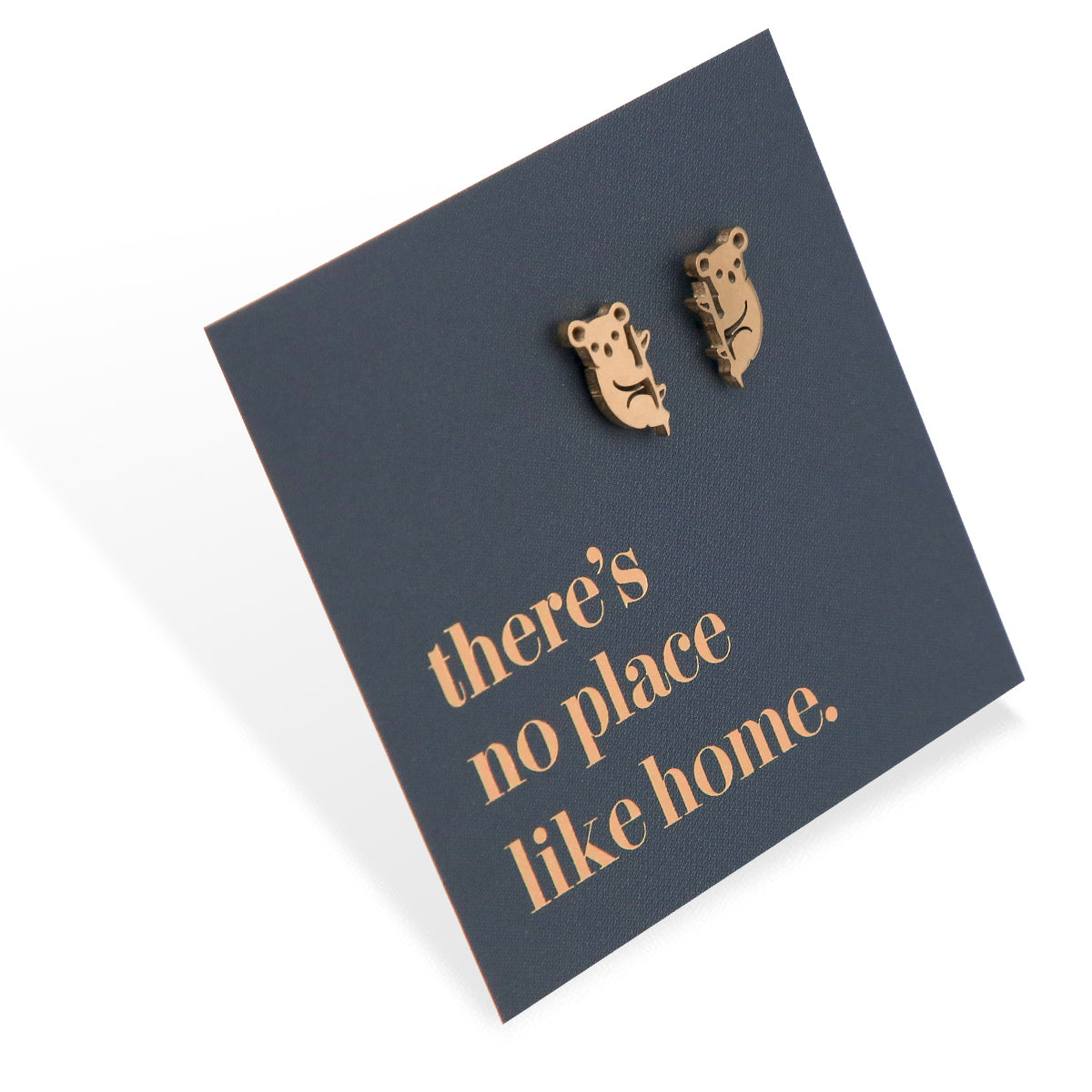 Stainless Steel Earring Studs No Place Like Home KOALAS gold, silver, rose gold, black