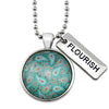 BOHO Collection - Vintage Silver ' FLOURISH ' Necklace - Tranquil (11265)