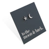 Stainless Steel Earring Studs To The Moon And Back STAR & MOON