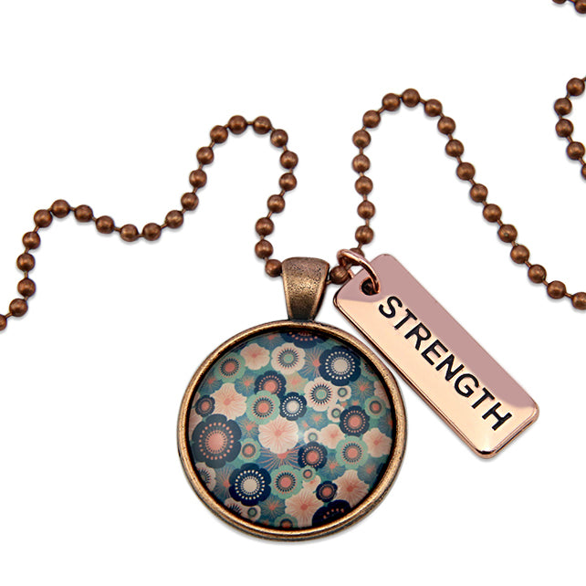 TEAL COLLECTION - Vintage Copper 'Strength' Necklace - Valentina (12313)