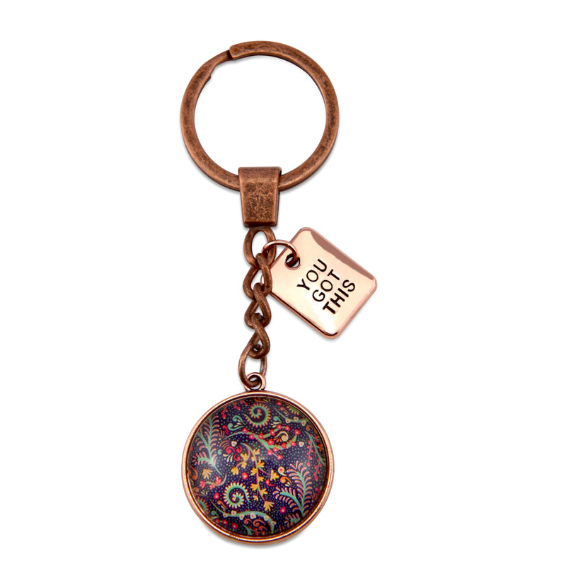 BOHO Collection - Vintage Copper Keyring with 'YOU GOT THIS' Charm - Wanderer (10741)