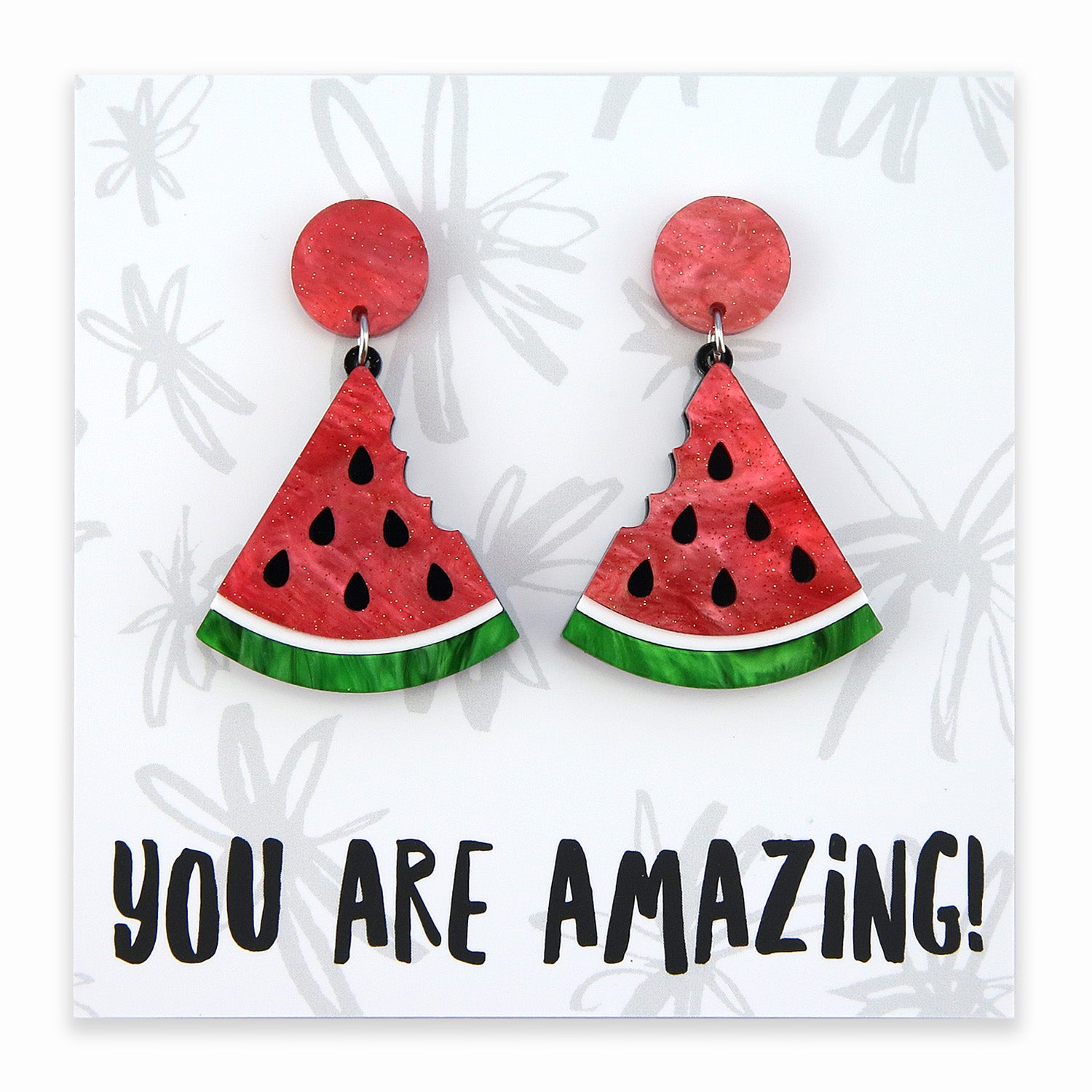 Acrylic Dangles - You Are Amazing - Watermelon Slice (11453)