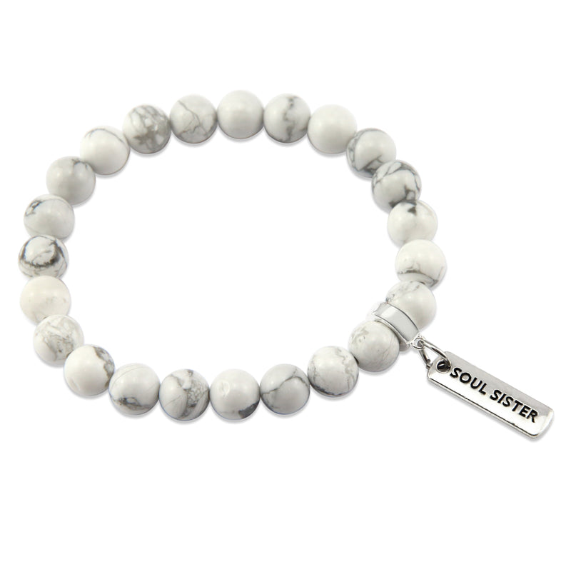 Bead Bracelets for Women with Inspirational Word Charms