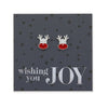 Sterling Silver  - Wishing You Joy - Cute Rudolph (8316-F)