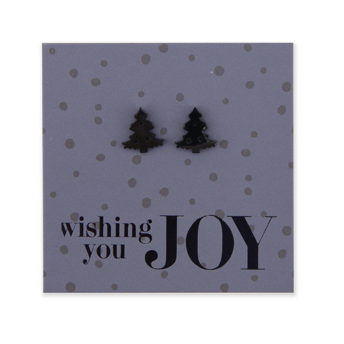 Stainless Steel Earring Studs - Wishing You Joy - CHRISTMAS TREE