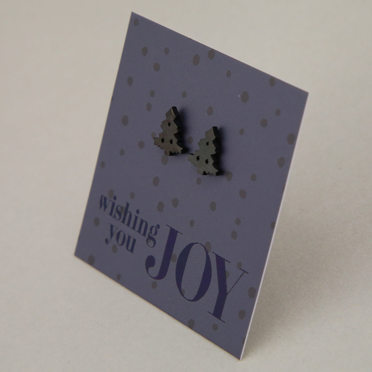 Stainless Steel Earring Studs - Wishing You Joy - CHRISTMAS TREE