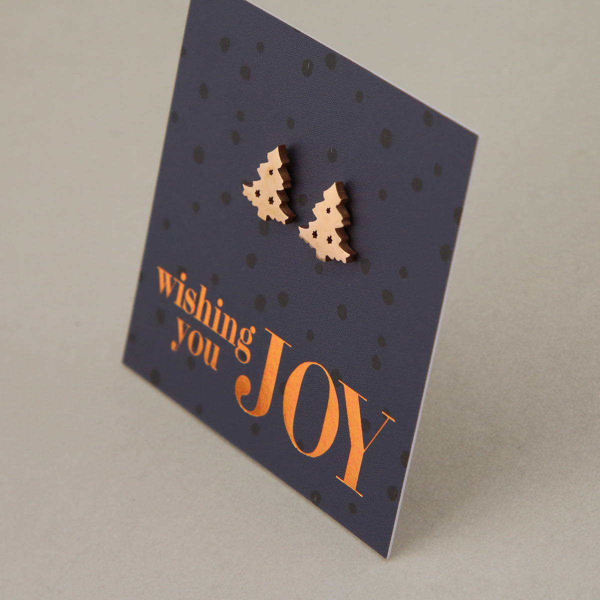 Stainless Steel Earring Studs - Wishing You Joy - CHRISTMAS TREE