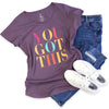 YOU GOT THIS Tee - Dusty Purple Scoopy - Colourful Print