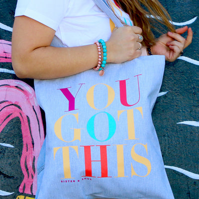 You Got This - Canvas Tote Bag - Grey