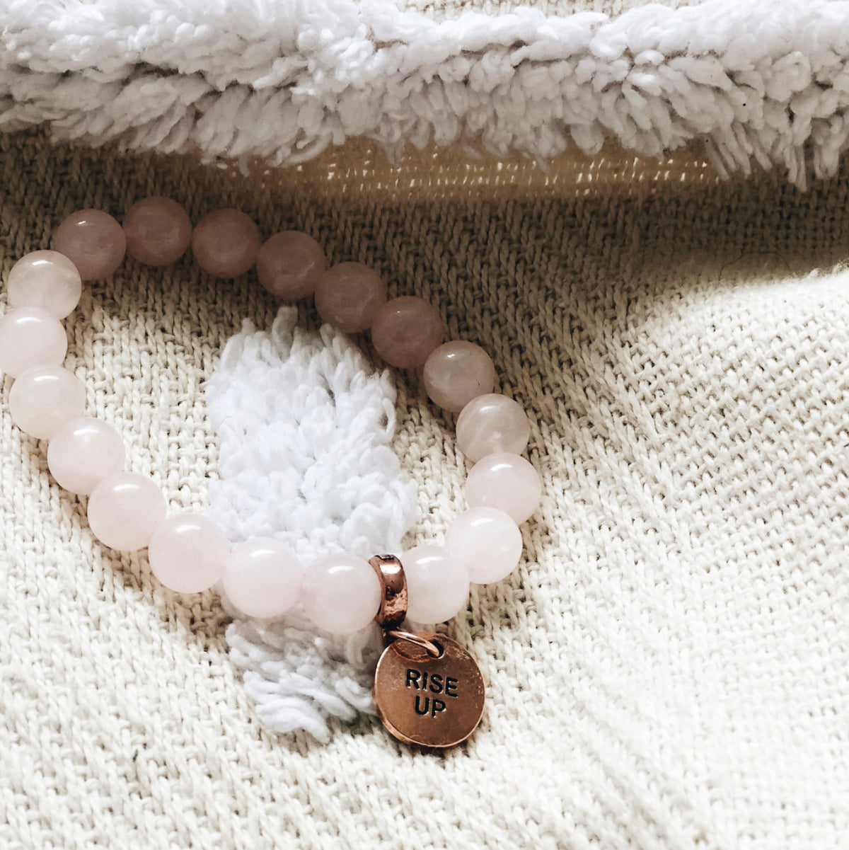 Create Your Own Bracelet - Stone Beads & Word Charm